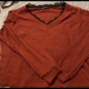 shein maroon long sleeve
